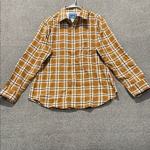 Men's Brown Plaid Shirt